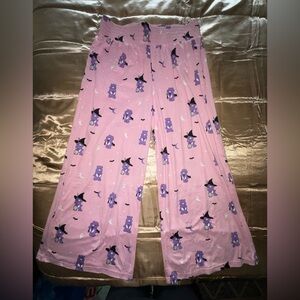 Munki Munki Care Bears Pink Pajama Pants with Bear and Witch Hat Design